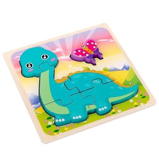 Foto 1 | Foto 1 | Rompecabezas Para Niños Con Dibujos Animados En 3d Madera De Rana 15 Cm X 15 Cm - Venta Internacional.