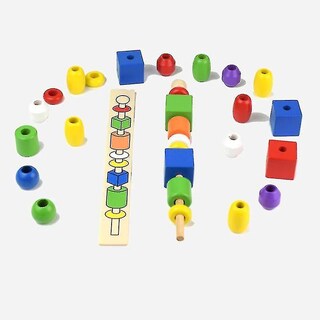 Foto 4 | Foto 4 | Juego Educativo Juguete De Madera Para Aprender Matemáticas Con Colores Geométricos - Venta Internacional.