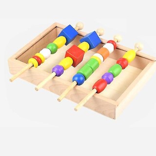 Foto 5 | Foto 5 | Juego Educativo Juguete De Madera Para Aprender Matemáticas Con Colores Geométricos - Venta Internacional.