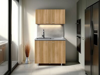 Foto 1 | Foto 1 | Cocina Integral Cantabria Fresno Europeo Incluye Mesón Izquierdo Virtual Muebles