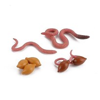 Figuras En Miniatura Modelo De Lombriz De Tierra Conjunto De Animales Del Bosque - Venta Internacional.