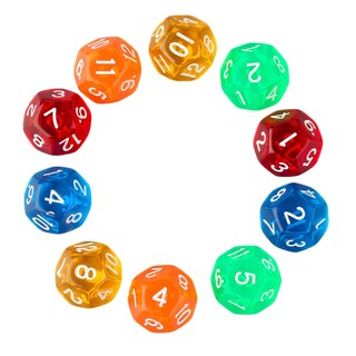 Foto 1 | Foto 1 | Juego De Dados De Cristal Acrílico De 12 Caras 10 Unidades Para Niños - Venta Internacional.