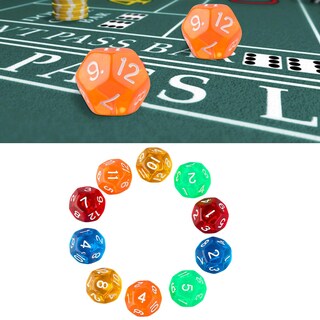 Foto 2 | Foto 2 | Juego De Dados De Cristal Acrílico De 12 Caras 10 Unidades Para Niños - Venta Internacional.