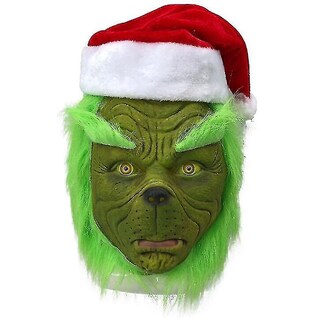 Foto 1 | Foto 1 | Tiara Mask Periphery Grinch De Piel Verde Para Navidad - Venta Internacional.