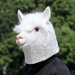 Foto 4 | Foto 4 | Máscara De Látex Con Capucha Para Fiesta De Halloween Caballo De Barro Alpaca - Venta Internacional.