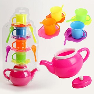 Foto 1 | Foto 1 | Juego De Juguetes Para Fiestas De Té Simulador Para Niños Con Taza Platillo Y Cuchara - Venta Internacional.