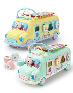 Foto 2 | Foto 2 | Juguete Educativo Con Xilófono Musical Para Bebés Autobús Escolar - Venta Internacional.