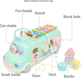 Foto 4 | Foto 4 | Juguete Educativo Con Xilófono Musical Para Bebés Autobús Escolar - Venta Internacional.