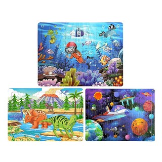 Foto 2 | Foto 2 | Rompecabezas De Juguete De Madera Con Dibujos Animados Educativos Para Niños 4 Unidades - Venta Internacional.