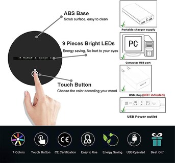 Foto 4 | Foto 4 | Night Light 8008 Illusion Anime Led Con Efecto Visual 3d Para Niños - Venta Internacional.