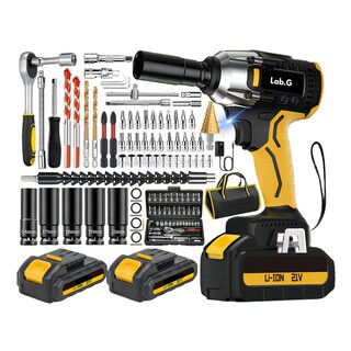 Foto 2 | Foto 2 | Kit De Llave De Impacto Lab.g Inalámbrica Con Batería De 4000 Mah Amarillo