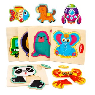 Foto 1 | Foto 1 | 20 Rompecabezas Xtellar Madera Figuras Surtidas Niños Juguete Puzzle