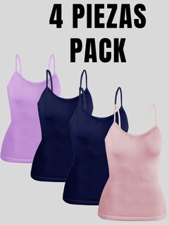 Foto 5 | Foto 5 | Set 4 Blusas Mujer Tirantes Casual Blusa Bl-1005-px4 Variedad De Colores Crop Top Dama