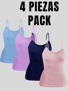 Foto 6 | Foto 6 | Set 4 Blusas Mujer Tirantes Casual Blusa Bl-1005-px4 Variedad De Colores Crop Top Dama