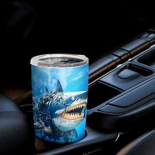 Foto 3 | Foto 3 | Taza Tumbler Oasisdream De Acero Inoxidable De 600 Ml Con Estampado De Tiburones - Venta Internacional.