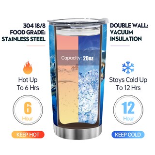 Foto 4 | Foto 4 | Taza Tumbler Oasisdream De Acero Inoxidable De 600 Ml Con Estampado De Tiburones - Venta Internacional.