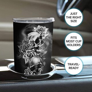Foto 3 | Foto 3 | Taza De Café Tumbler Oasisdream De 600 Ml Con Estampado De Calaveras - Venta Internacional.