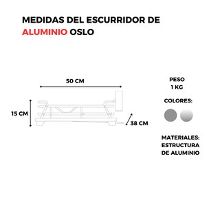 Foto 3 | Foto 3 | Escurridor De Cocina De Aluminio Oslo Namaro Design Gris