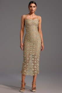 Foto 3 | Foto 3 | Vestido Bellabarnetten Lelia Sin Mangas Con Abertura Hueca A Media Pierna