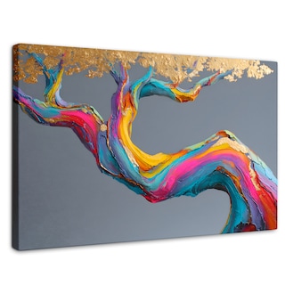 Foto 1 | Foto 1 | Cuadro Decorativo Canvas Árbol De La Vida Tronco Vivo Oro 90x60