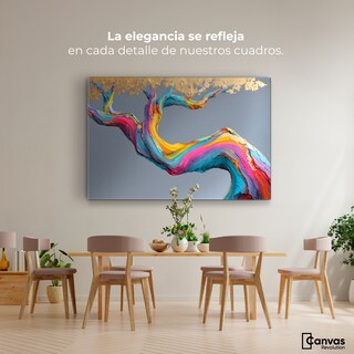 Foto 2 | Foto 2 | Cuadro Decorativo Canvas Árbol De La Vida Tronco Vivo Oro 90x60
