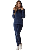 Conjunto 2 Piezas Sudadera Y Pant Aterciopelado Conj-086 Marino Para Mujer