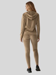 Foto 3 | Foto 3 | Conjunto 2 Piezas Sudadera Y Pant Aterciopelado Conj-086 Café Para Mujer