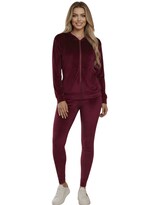 Conjunto 2 Piezas Sudadera Y Pant Aterciopelado Conj-086 Vino Para Mujer