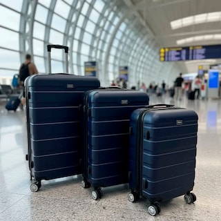 Foto 3 | Foto 3 | Juego de Maletas con Ruedas Giratorias Azul 3 Piezas