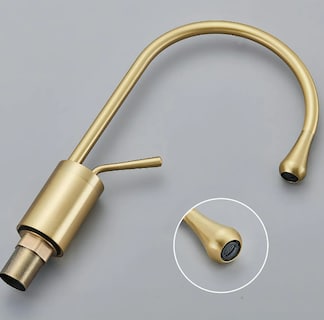 Foto 4 | Foto 4 | Grifo de Lavabo Xtellar Monomando Giratorio 360° Cobre Cepillado Dorado