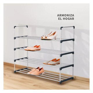 Foto 7 | Foto 7 | Zapatera Cuatro Niveles Apilable Roma Namaro Design Gris