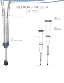 Foto 4 | Foto 4 | Muletas Auxiliares Gravita de Aluminio Ajustables