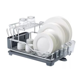 Foto 1 | Foto 1 | Escurridor De Aluminio Para Cocina Con 2 Niveles Gris