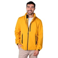 Chamarra Rompevientos Para Hombre Con Gorro Y Bolsillo Interno Greenlander Amarillo