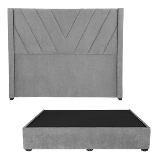 Foto 1 | Foto 1 | Cabecera Dicasa Aurora + Base Cama Color Gris Duk King Size