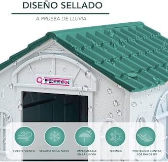 Foto 4 | Foto 4 | Casa Para Perro Q Perrón Raza Chica Impermeable Color Verde