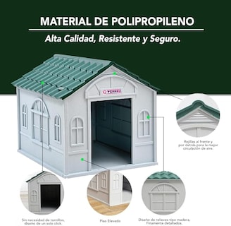 Foto 6 | Foto 6 | Casa Para Perro Q Perrón Raza Chica Impermeable Color Verde
