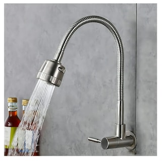 Foto 2 | Foto 2 | Grifo De Cocina Xtellar De Pared Cuello Flexible Giratorio Acero Inoxidable Plateado