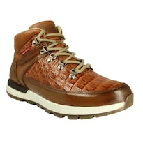 Bota Casual De Piel Crosscountry Con Grabado De Cocodrilo Para Hombre