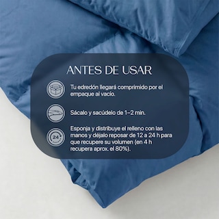 Foto 7 | Foto 7 | Edredón Duvet Esquimal Azul Pizarra King Size