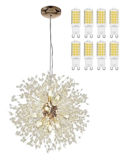 Foto 1 | Foto 1 | Lámpara Colgante Xtellar Candelabro De Cristal 8 Luces