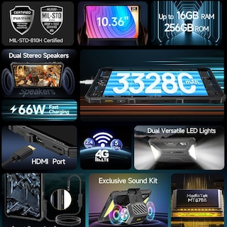 Foto 2 | Foto 2 | Tablet Ulefone Armor Pad 3 Pro - 10.36" FHD+, 16GB RAM, 256GB ROM, 33280 mAh