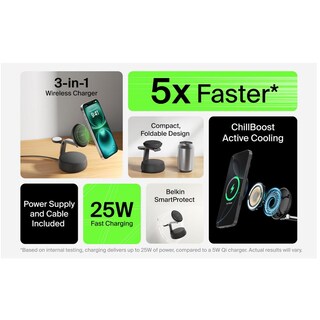 Foto 8 | Foto 8 | Belkin Estación De Carga Magnética 3 En 1 Qi2 25w