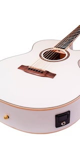 Foto 6 | Foto 6 | Guitarra Bamboo Electroacustica Blanca Linden 40 Con Funda