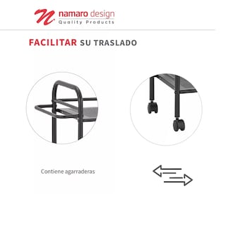 Foto 6 | Foto 6 | Carrito De Servicio Cromado 3 Niveles Namaro Design