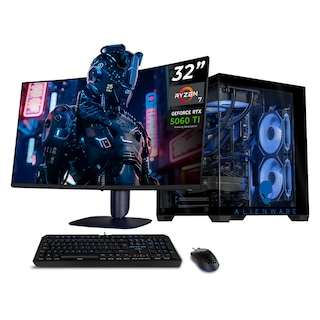 Foto 1 | Foto 1 | PC Gamer Completa Xtreme PC Gaming ALIENWARE RTX 5060 Ti AMD Ryzen 7 5700X 32GB SSD 1TB Monitor 32 Sistema Liquido gaming 1080p