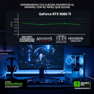 Foto 8 | Foto 8 | PC Gamer Completa Xtreme PC Gaming ALIENWARE RTX 5060 Ti AMD Ryzen 7 5700X 32GB SSD 1TB Monitor 32 Sistema Liquido gaming 1080p