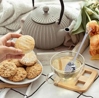 Foto 4 | Foto 4 | Infusores de Té Xtellar Corazón 10 Piezas Plata