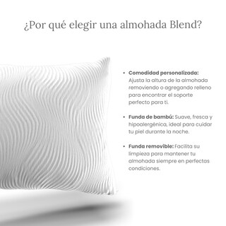 Foto 7 | Foto 7 | Almohada Blend Smart Bamboo – Relleno Personalizable Funda Suave Y Transpirable (queen)