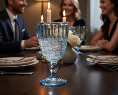 Foto 4 | Foto 4 | Juego De 6 Copas De Vidrio Para Agua Y Vino Bluelander (isabel/nube Vintage)